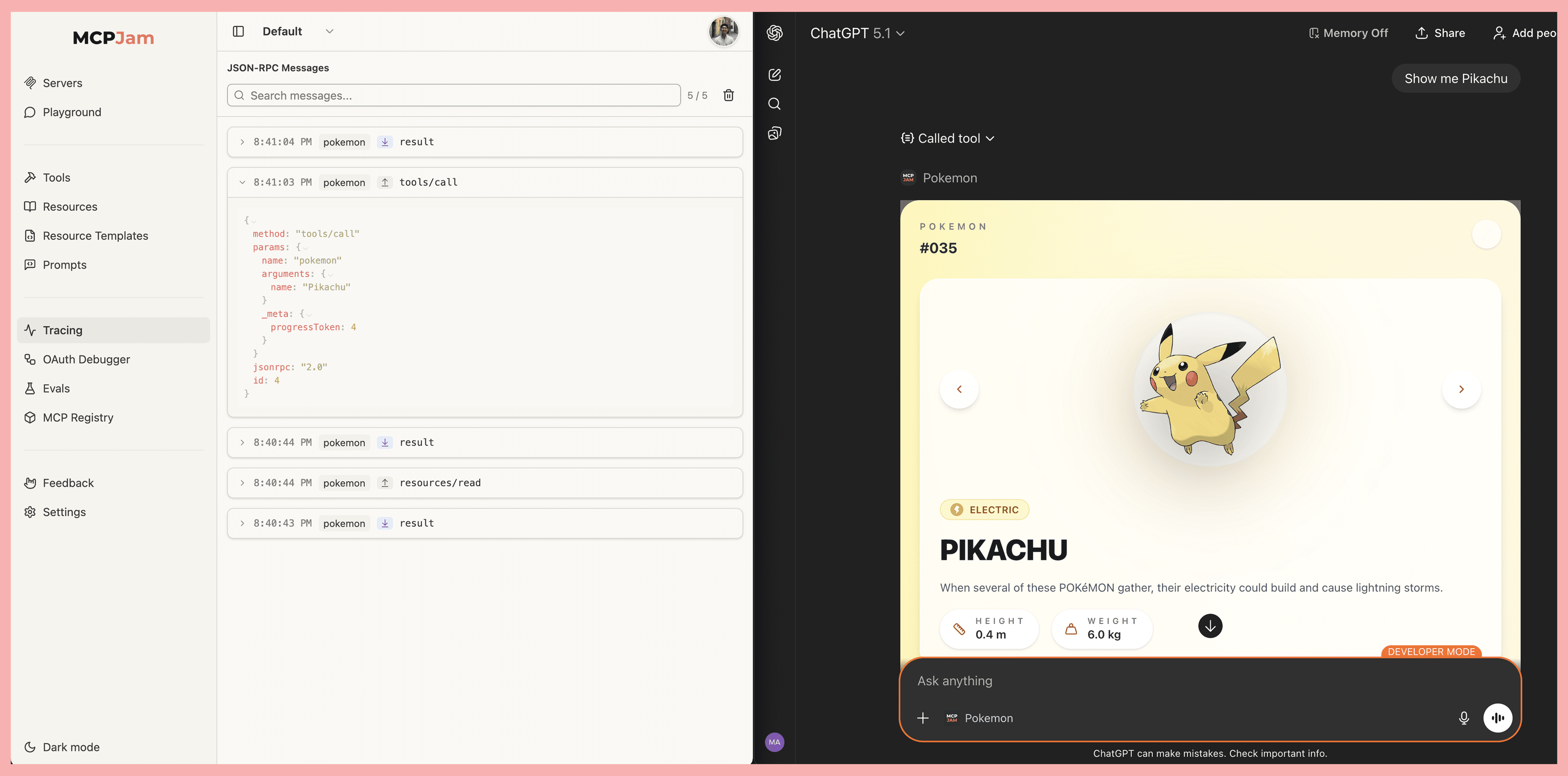 Develop ChatGPT apps with full observability (ngrok)