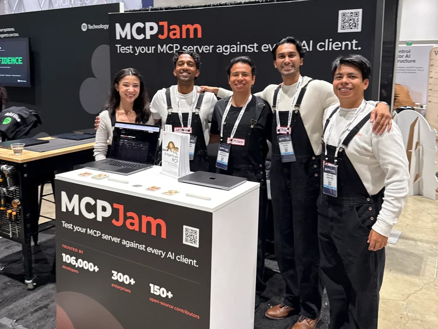 The MCPJam team at their AGNTCon + MCPCon North America booth