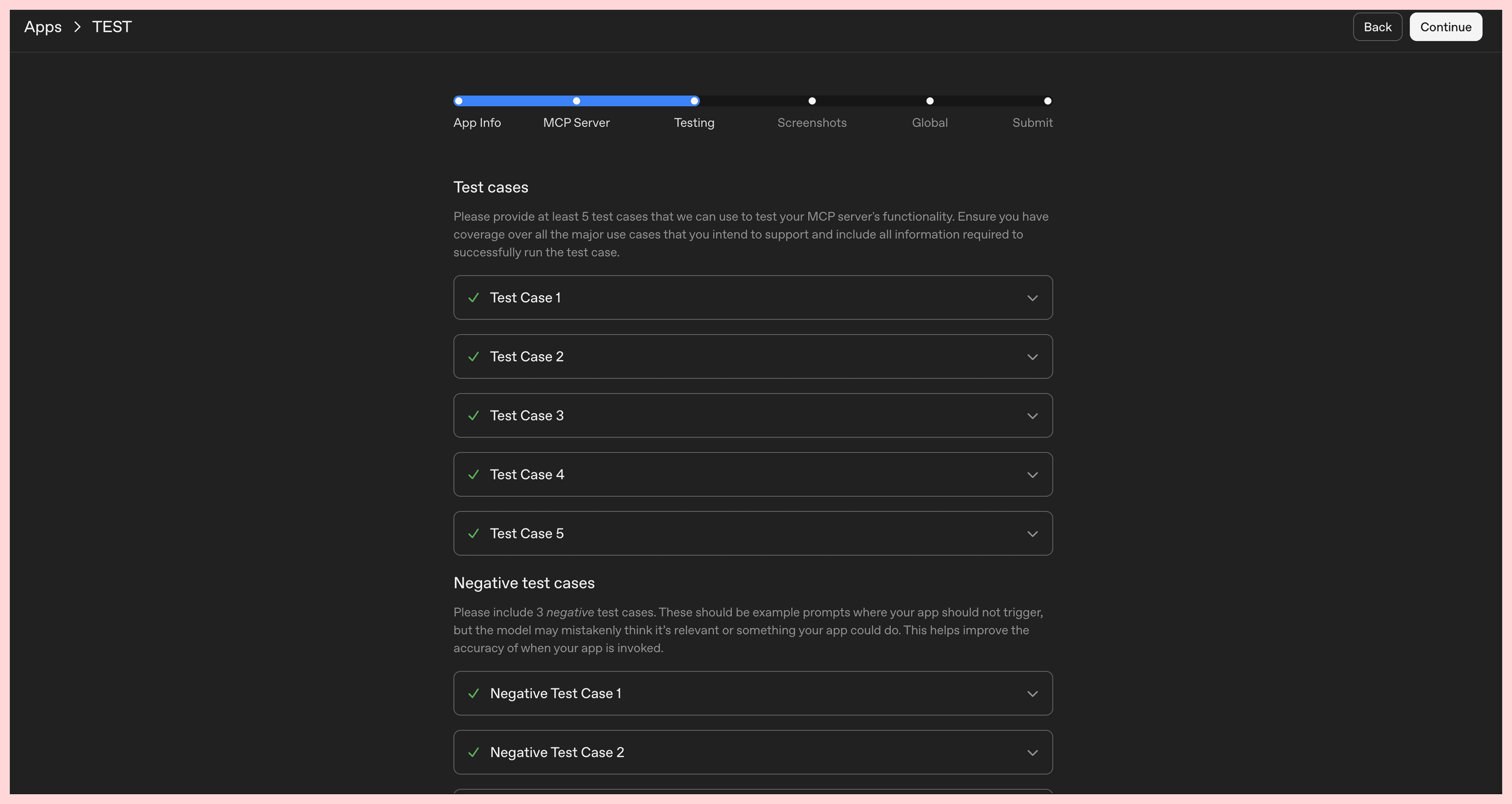 Test cases in MCPJam